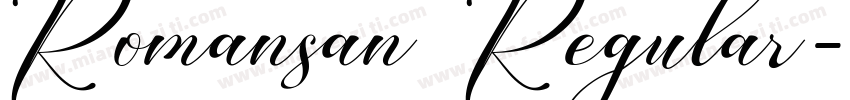Romansan Regular字体转换